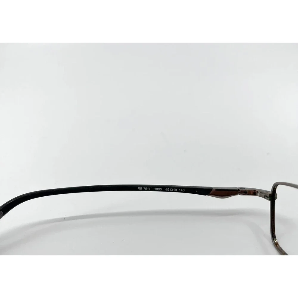 Ray-Ban RB 7511 1000 Eyeglasses Frames Mens Black Silver 49-19-140 1986